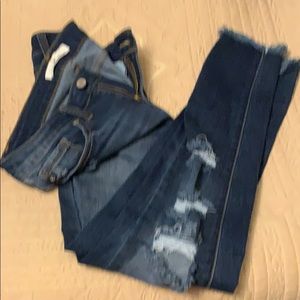 KanCan Distressed Ankle Skinny Jeans